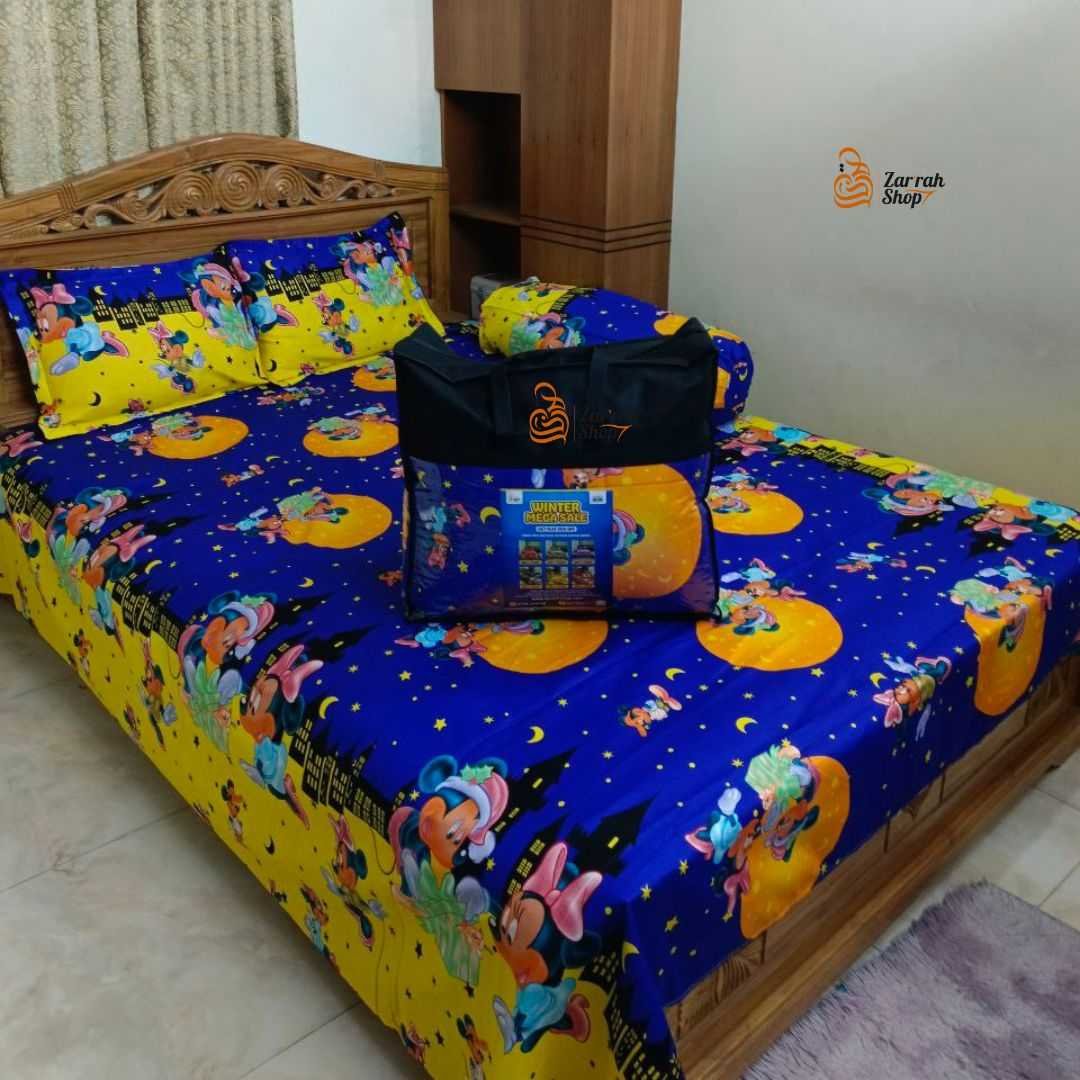 Premium Quality Twill Cotton Comforter 5 Pcs Set - Image 4