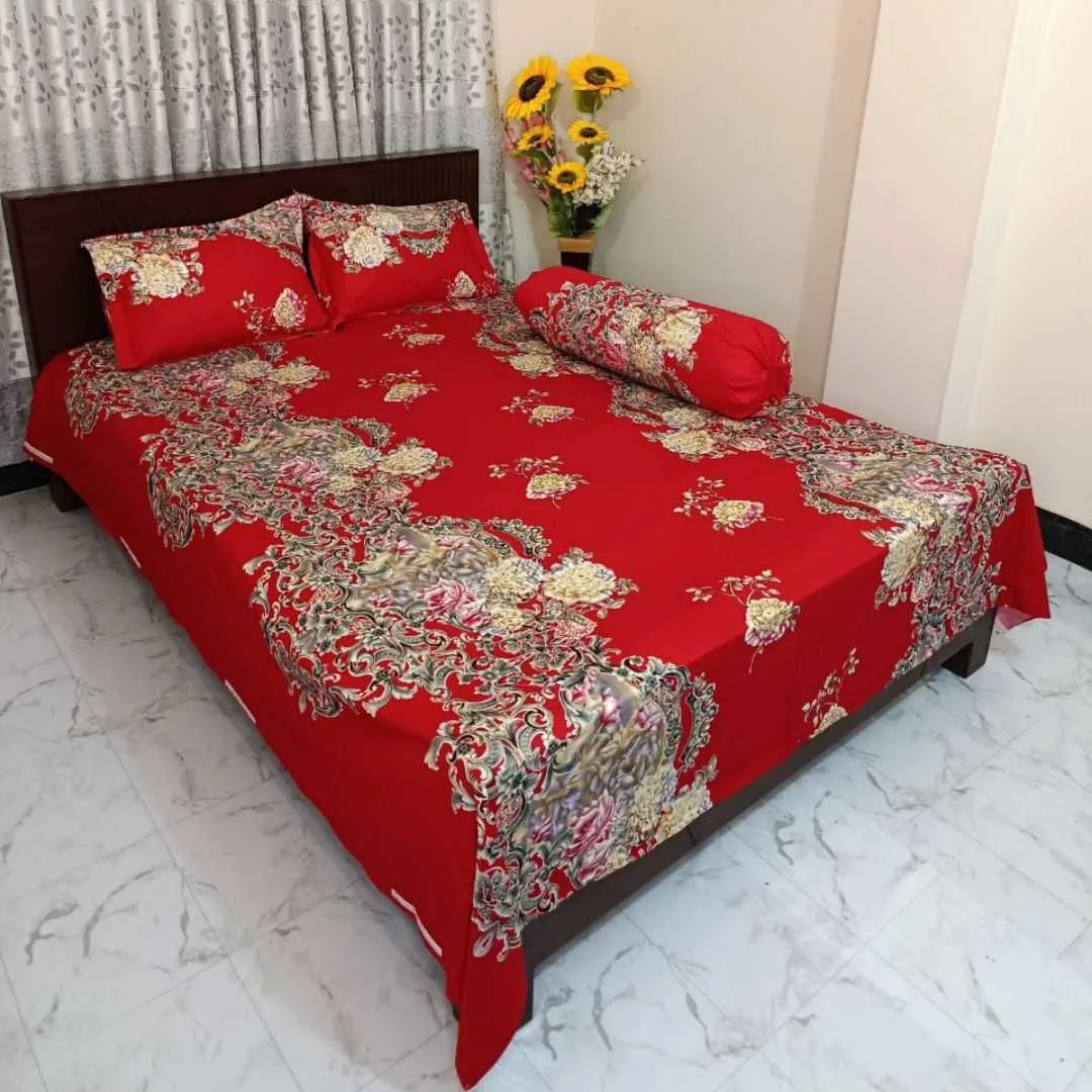 Luxury King size Bed Sheet with Matching Pillow covers