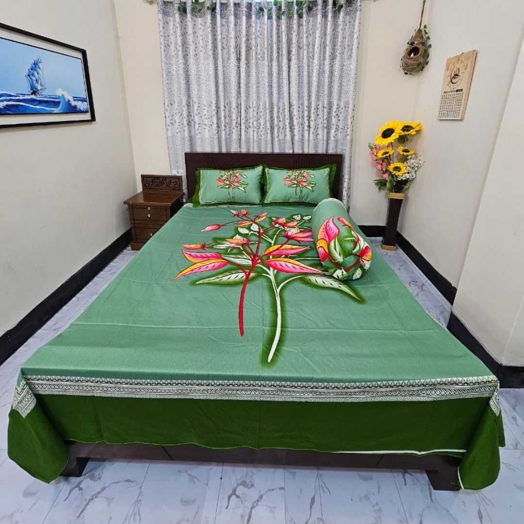 Luxury King size Bed Sheet with Matching Pillow covers - Image 3