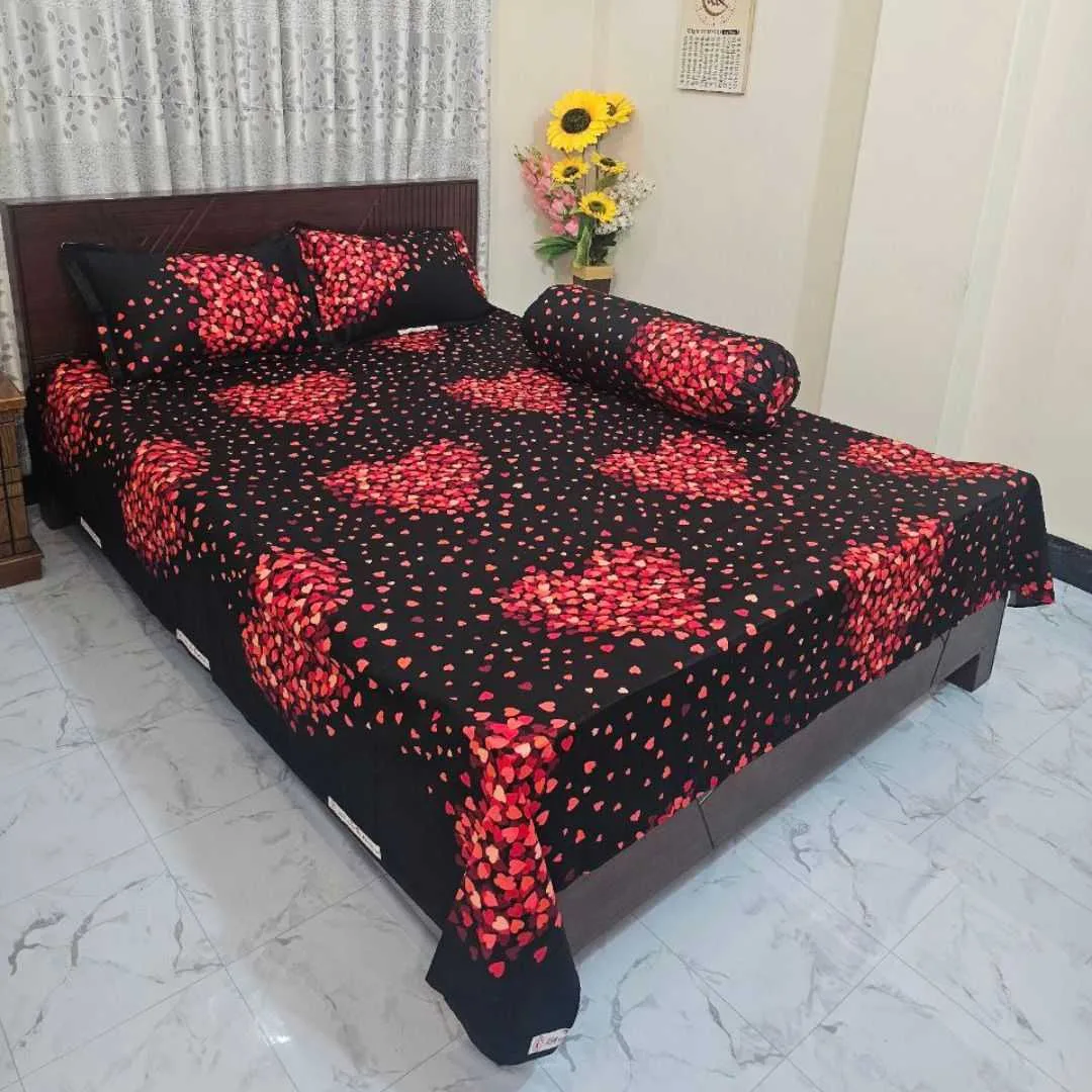 Luxury King size Bed Sheet with Matching Pillow covers