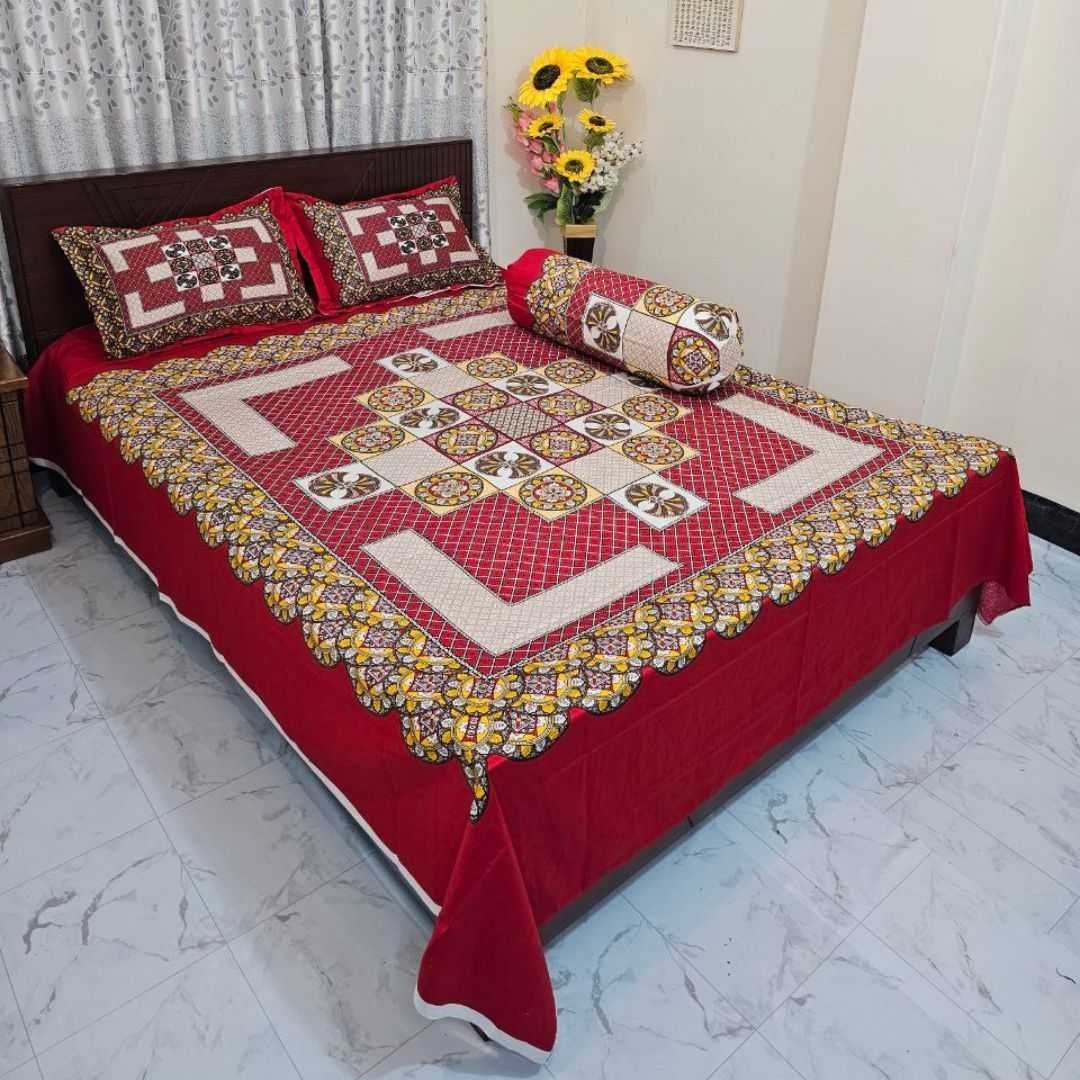 Luxury King size Bed Sheet with Matching Pillow covers - Image 2