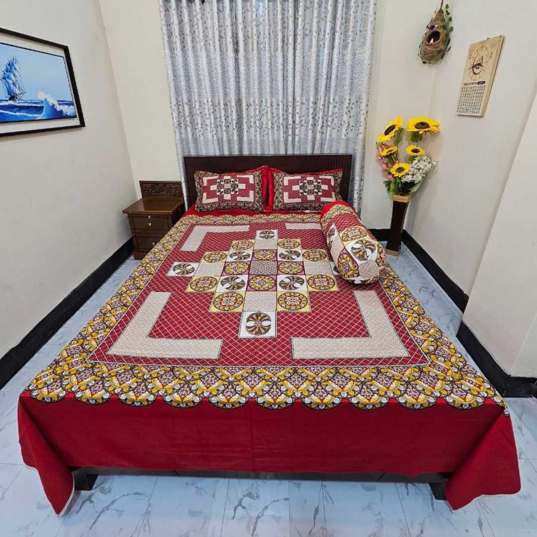 Luxury King size Bed Sheet with Matching Pillow covers - Image 3