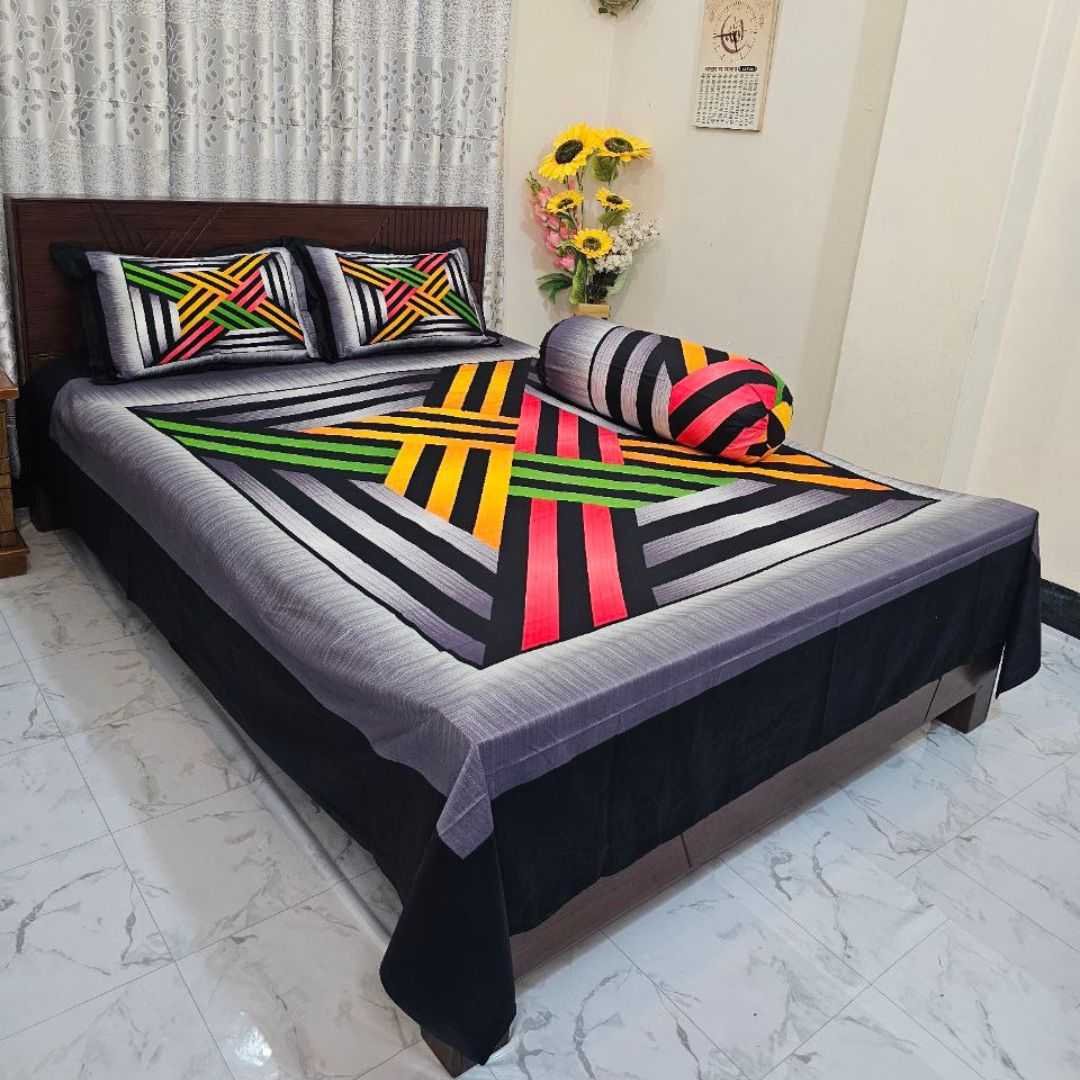 Luxury King size Bed Sheet with Matching Pillow covers