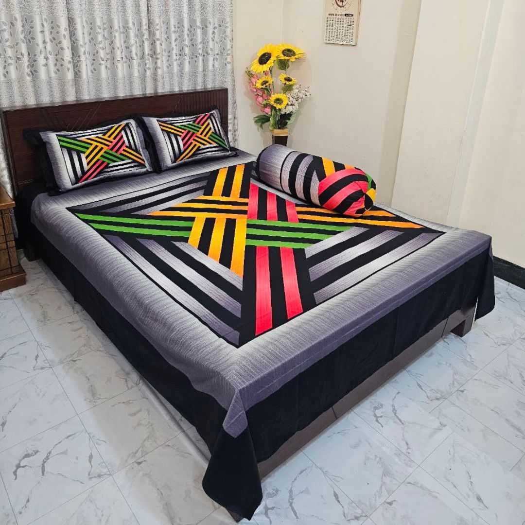 Luxury King size Bed Sheet with Matching Pillow covers - Image 2
