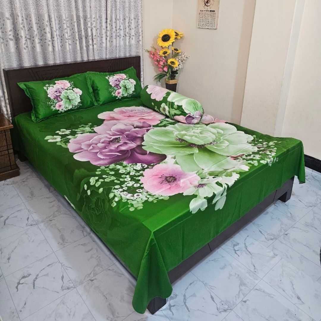 Luxury King size Bed Sheet with Matching Pillow covers