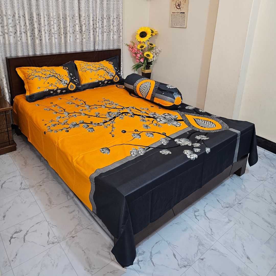 Luxury King size Bed Sheet with Matching Pillow covers - Image 4