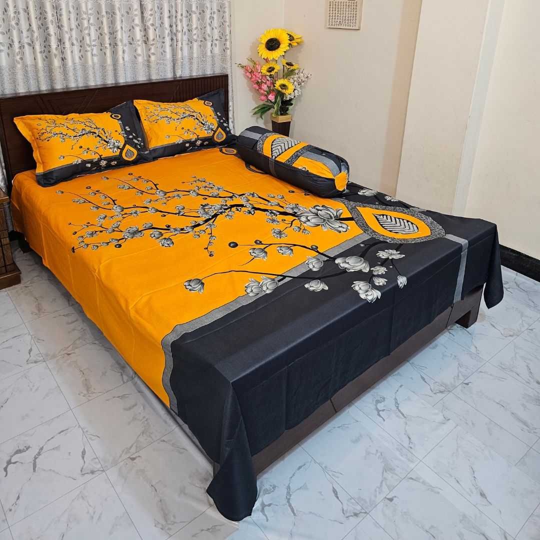 Luxury King size Bed Sheet with Matching Pillow covers - Image 3