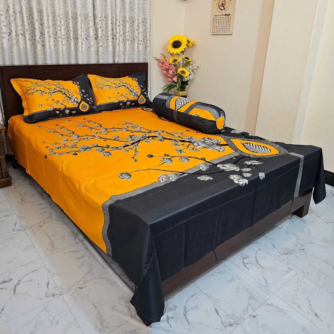 Luxury King size Bed Sheet with Matching Pillow covers - Image 2