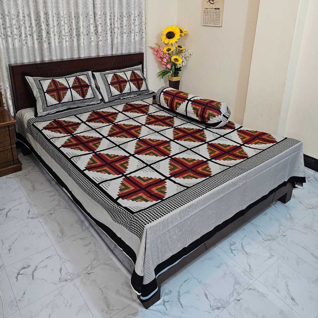 Luxury King size Bed Sheet with Matching Pillow covers - Image 2