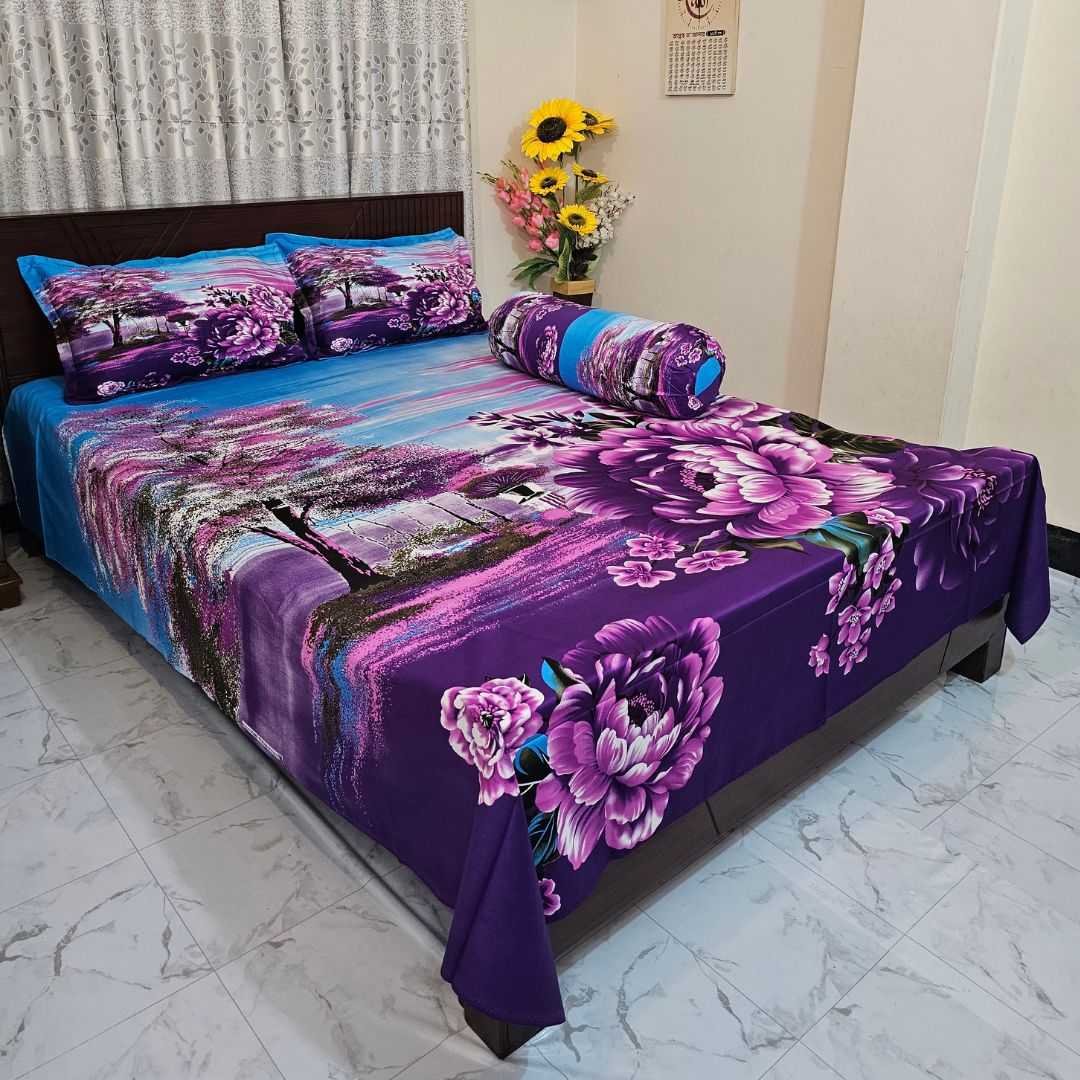 Luxury King size Bed Sheet with Matching Pillow covers - Image 4