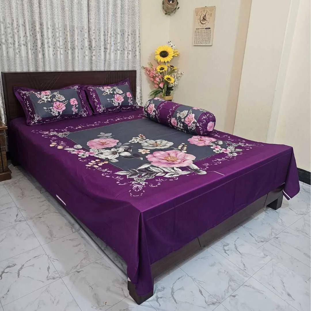 Luxury King size Bed Sheet with Matching Pillow covers - Image 4