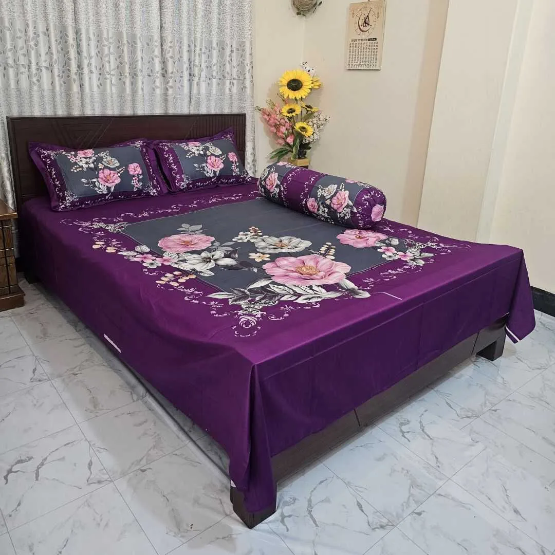 Luxury King size Bed Sheet with Matching Pillow covers - Image 3