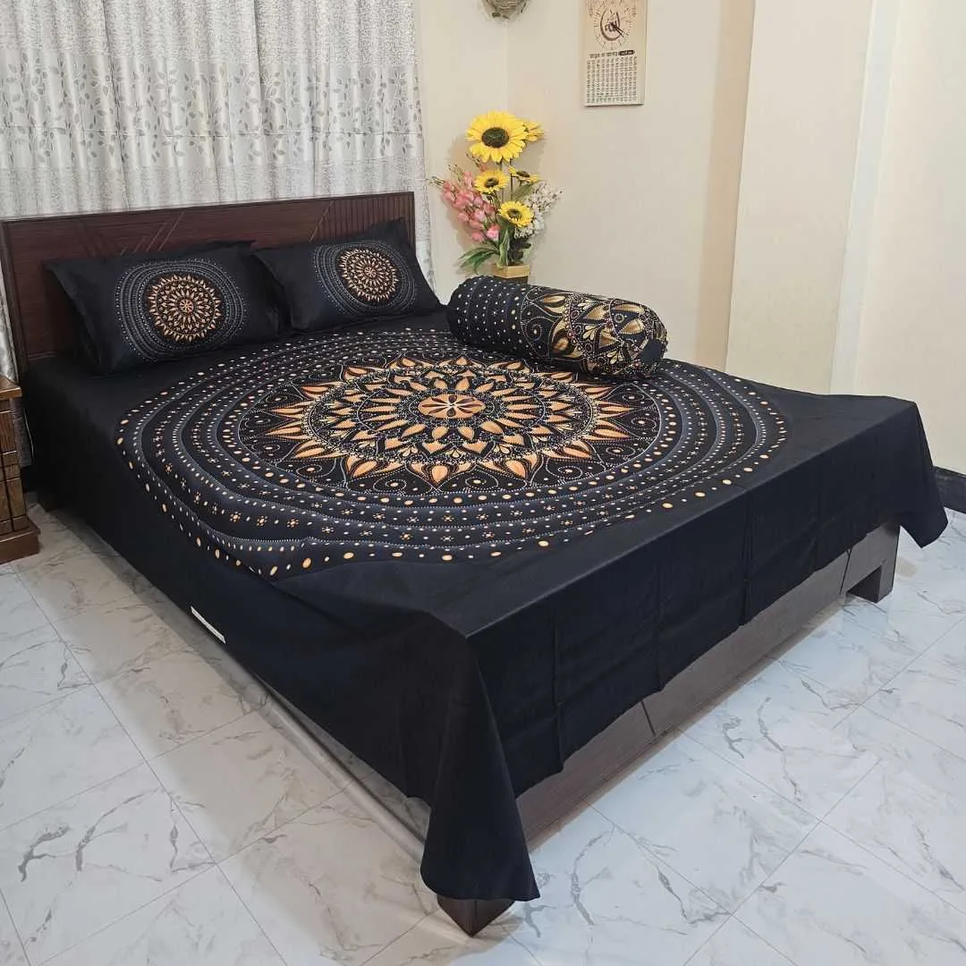 Luxury King size Bed Sheet with Matching Pillow covers - Image 4