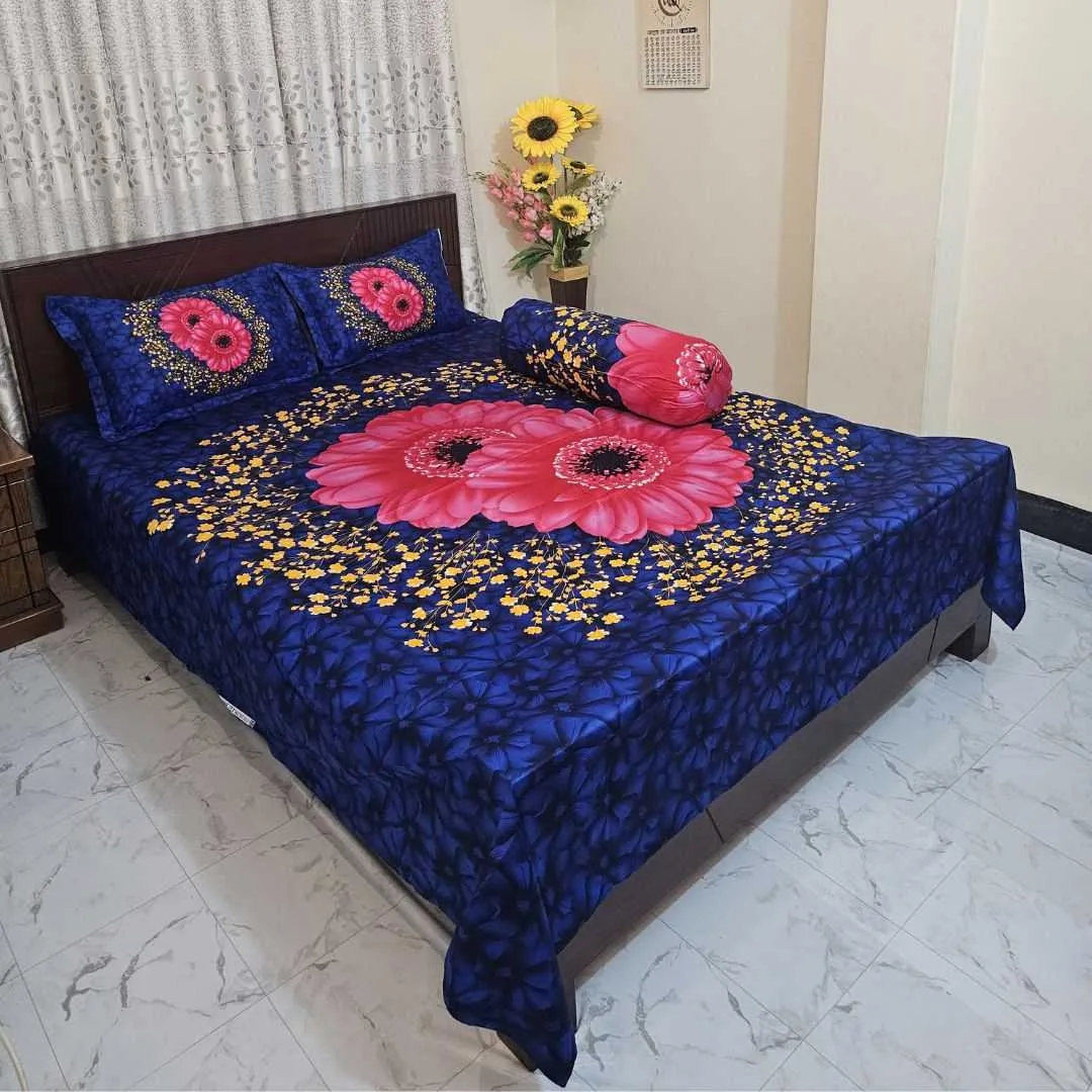 Luxury King size Bed Sheet with Matching Pillow covers