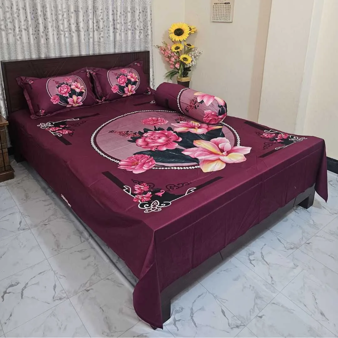 Luxury King size Bed Sheet with Matching Pillow covers - Image 4