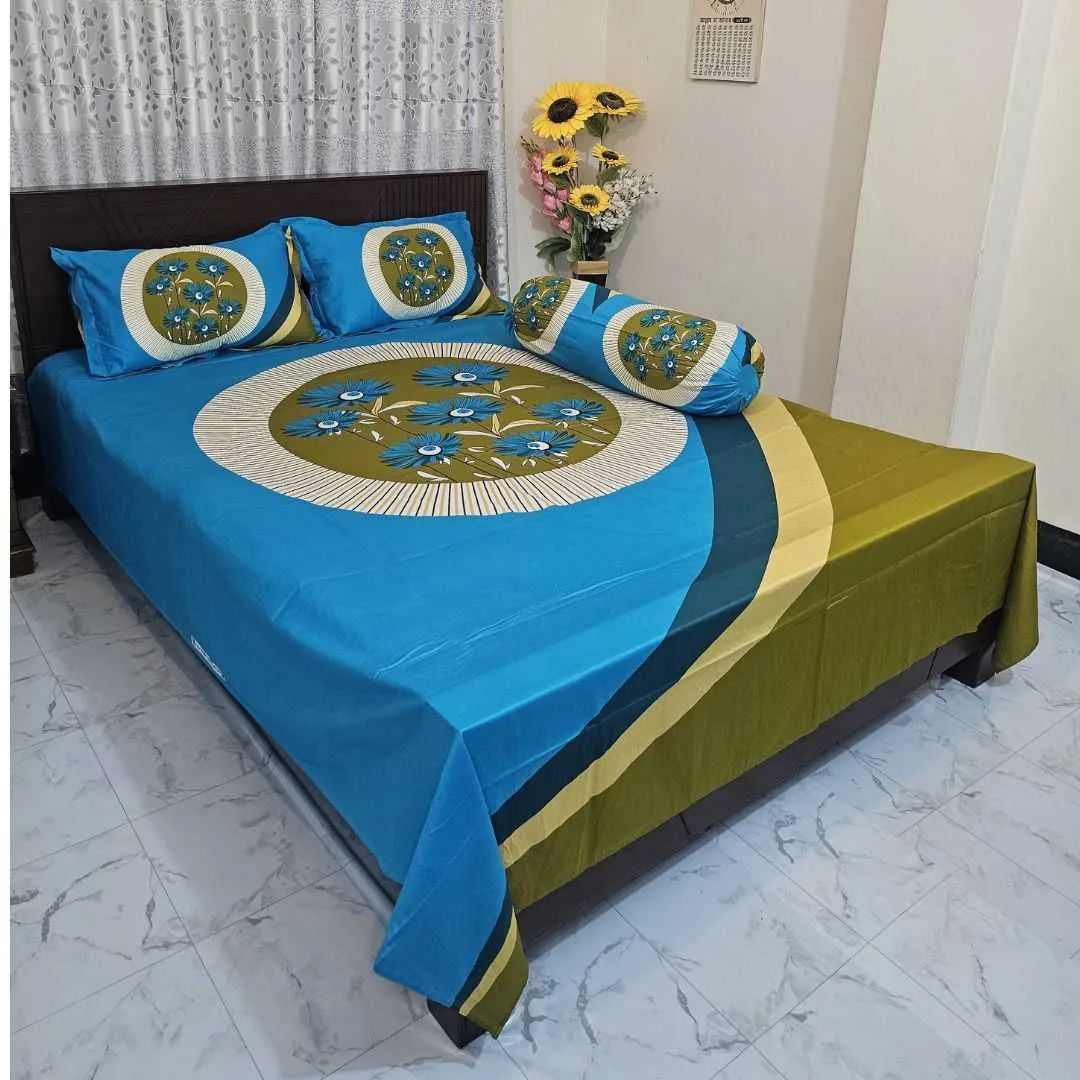 Luxury King size Bed Sheet with Matching Pillow covers