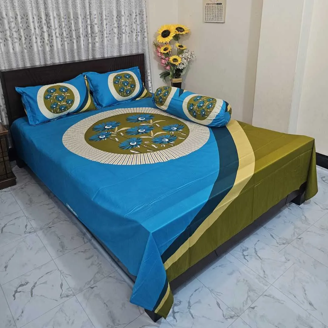 Luxury King size Bed Sheet with Matching Pillow covers - Image 2