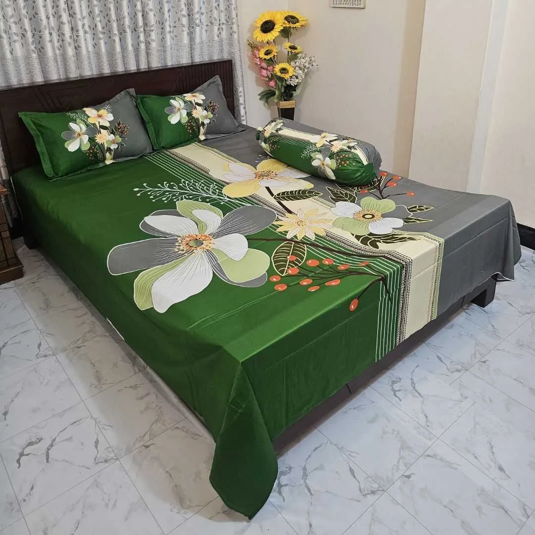 Luxury King size Bed Sheet with Matching Pillow covers