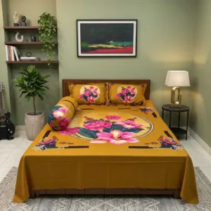 Luxury King size Bed Sheet with Matching Pillow covers