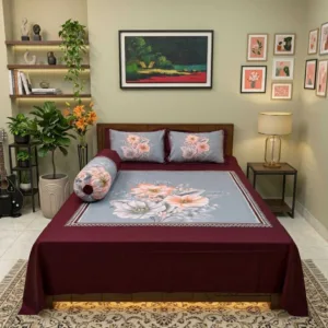 Luxury King size Bed Sheet with Matching Pillow covers