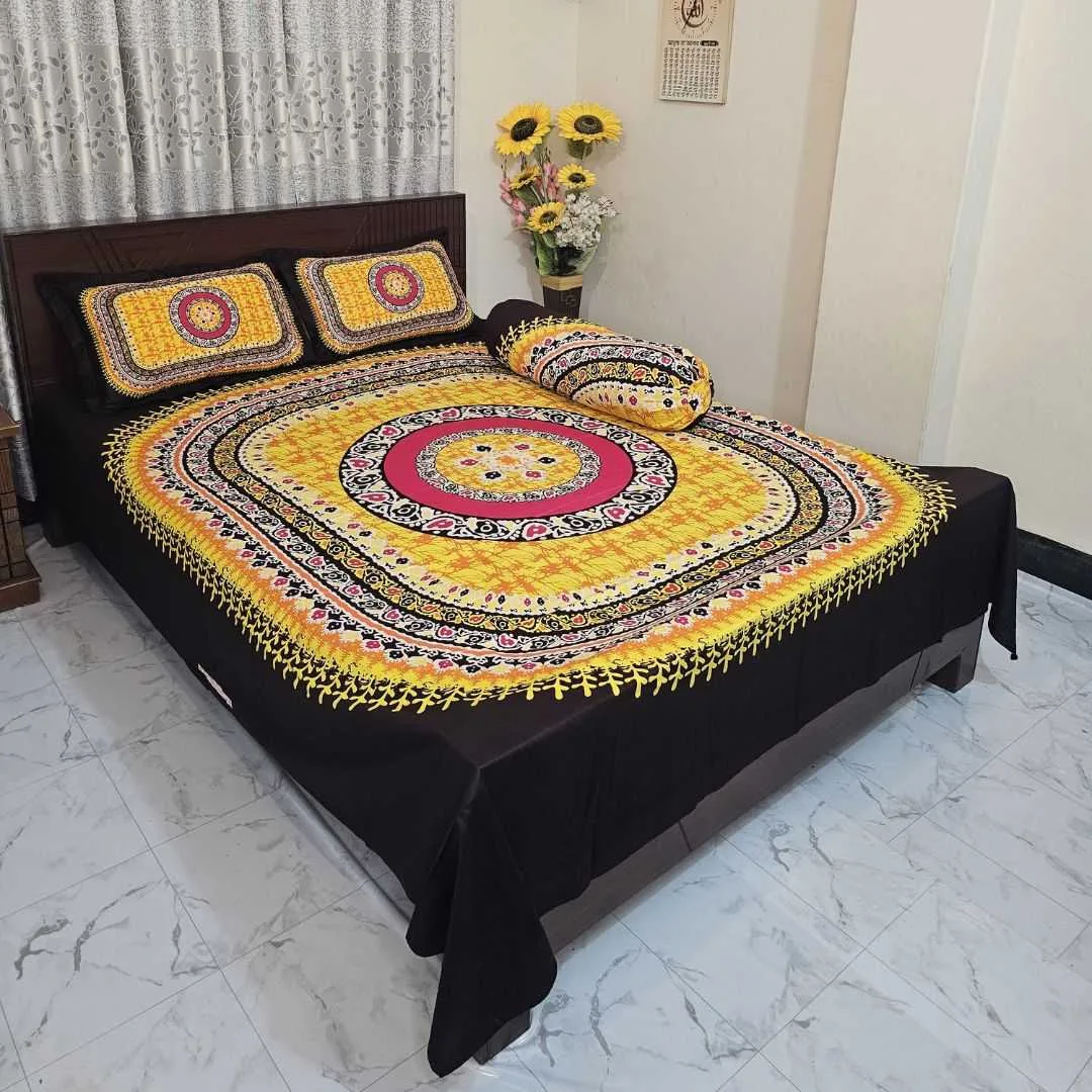 Luxury King size Bed Sheet with Matching Pillow covers