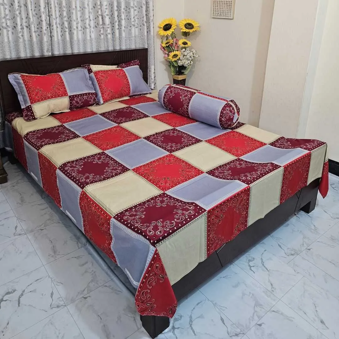 Luxury King size Bed Sheet with Matching Pillow covers