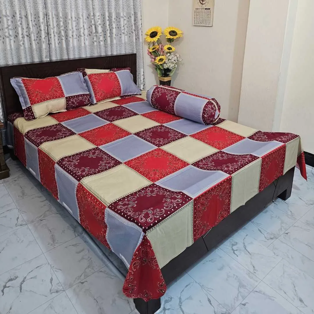 Luxury King size Bed Sheet with Matching Pillow covers - Image 2