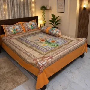 Luxury King size Bed Sheet with Matching Pillow covers