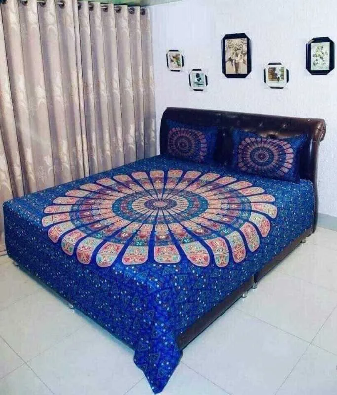 Luxury King size Bed Sheet with Matching Pillow covers