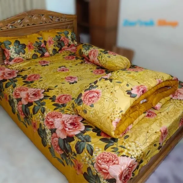 Premium Quality Twill Cotton Comforter 5 Pcs Set