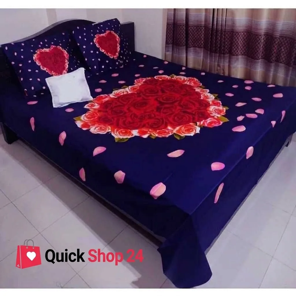 Luxury King size Bed Sheet with Matching Pillow covers
