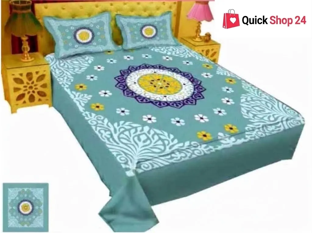 Luxury King size Bed Sheet with Matching Pillow covers